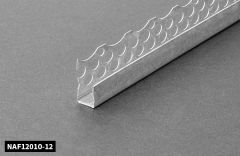 NAF12010-13 / PERFORATED “C” SHAPED SELF-BLOCKING GALVANIZED STEEL EDGING BEAD FOR VEILS SMOOTH OR HAMMERED SURFACE