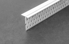 NAF12076 / VISIBLE PVC EDGING BEAD WITH PROTECTION FOR FINISHING - ROUGH EDGE - BEST QUALITY