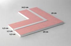 NAF83002SM / PLASTERBOARD SEMI-FINISHED ITEM WITH ALUMINUM PROFILE FOR THE CREATION OF DIRECT LIGHT WITH STRIP LED FOR WALLS AND CEILINGS 90° JUNCTION - ARROW-LED™