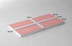 NAF83004SM / PLASTERBOARD SEMI-FINISHED ITEM WITH ALUMINUM PROFILE FOR THE CREATION OF DIRECT LIGHT WITH STRIP LED FOR WALLS AND CEILINGS CROSS JUNCTION - ARROW-LED™