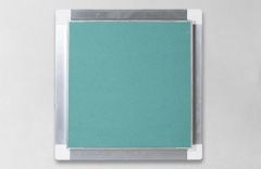 NAMCP04021BDN-25BDN / PLASTERBOARD ACCESS PANEL WITH NATURAL ALUMINUM FRAME WITH GASKET - NEUTRAL BOX CUSTOMIZABLE WITH LABEL - DORIKA®