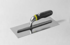 NATG05005 / PROFESSIONAL STAINLESS STEEL TROWEL FLAT BLADE AND ADJUSTABLE RUBBER HANDLE - AKIFIX®