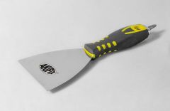 NATG17007-09 / SUPER PROFESSIONAL STAINLESS STEEL &quot;WIDE&quot; BLADE, PUTTY KNIFE, RUBBER HANDLE WITH N&deg; 1 BIT - AKIFIX®