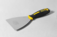 NATG17010-12 / SUPER PROFESSIONAL STAINLESS STEEL &quot;WIDE&quot; BLADE, PUTTY KNIFE, RUBBER HANDLE WITH N&deg; 2 BITS - AKIFIX®