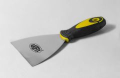 NATG41001-03 / PROFESSIONAL STAINLESS STEEL &quot;WIDE&quot; BLADE, PUTTY KNIFE, RUBBER HANDLE - AKIFIX®