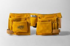 NE10011 / SUPERPROFESSIONAL SUEDE TOOL BELT WITH 10 COMPARTMENTS - AKIFIX®