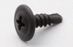 NF64001AX / BLACK PHOSPHATED TEKS SELF-DRILLING SCREW WITH WIDE - FLAT HEAD - AXO®