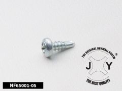 NF65001-05 / WHITE OR BLACK GALVANISED TEKS SELF-DRILLING SCREW WITH SMALL HEAD - TOP QUALITY - JY®