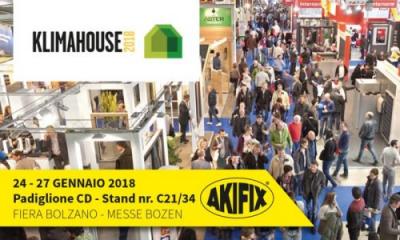 Akifix estará presente en la Feria de Bolzano “KLIMAHOUSE”!!!