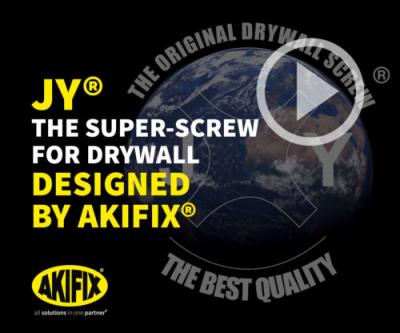 JY®: the super-screw for drywall designed by Akifix®